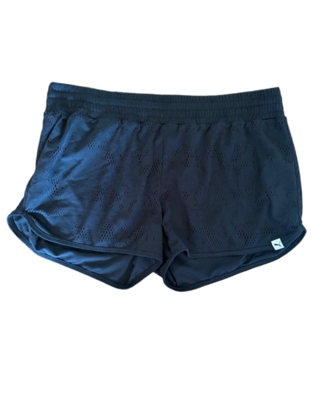 Puma Women's Black Perforated Athletic Shorts